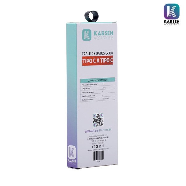 Producto - Cable tipo C a tipo C Karsen C-301 - 1