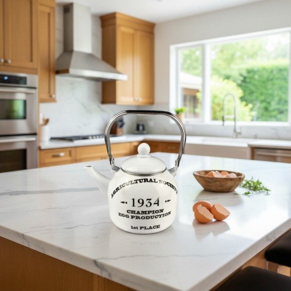 Producto - PAVA ENLOZADA 1.3 LTS DECORADA BLANCA CON DISEÑO SURTIDO MARCA JOVIFEL EN CAJA - 1