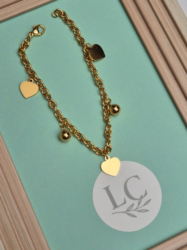 Producto - Pulsera Corazones Dorados
