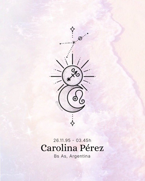 Producto - Diseño de carta natal simple