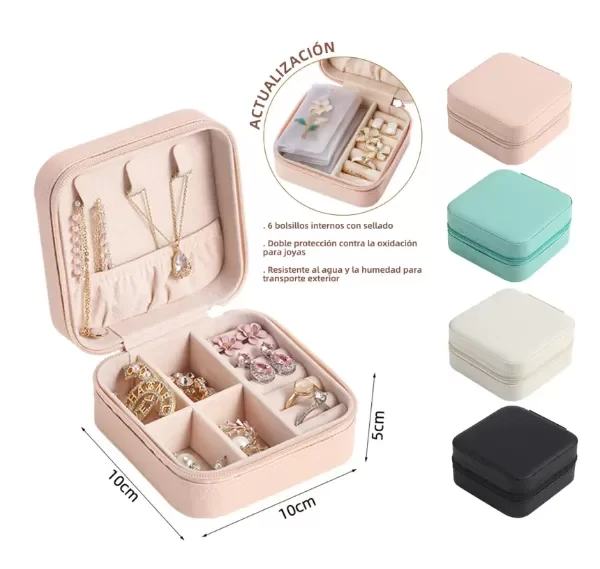 Producto - Mini Joyero Portátil Para Aros Anillo Collares - 4
