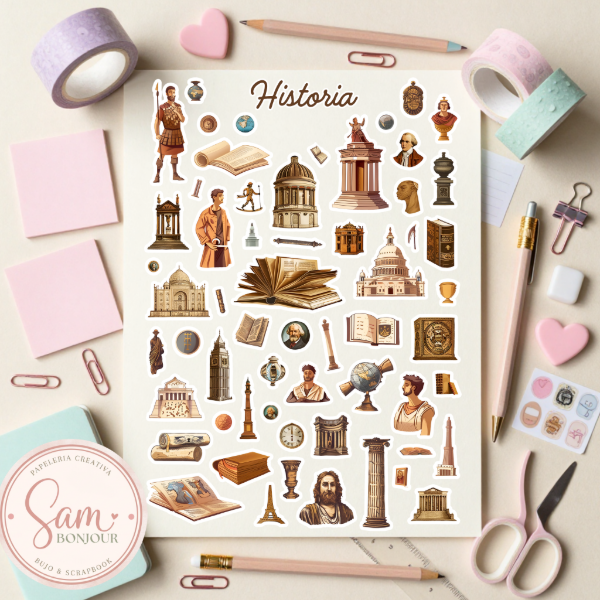 Producto - Plancha de sticker: Historia