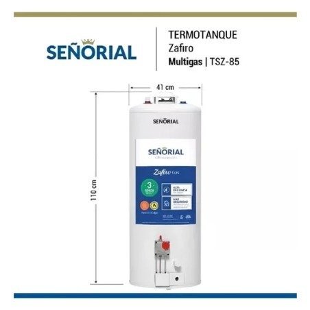 Producto - TERMOTANQUE SEÑORIAL A GAS 85LTS CARGA SUPERIOR