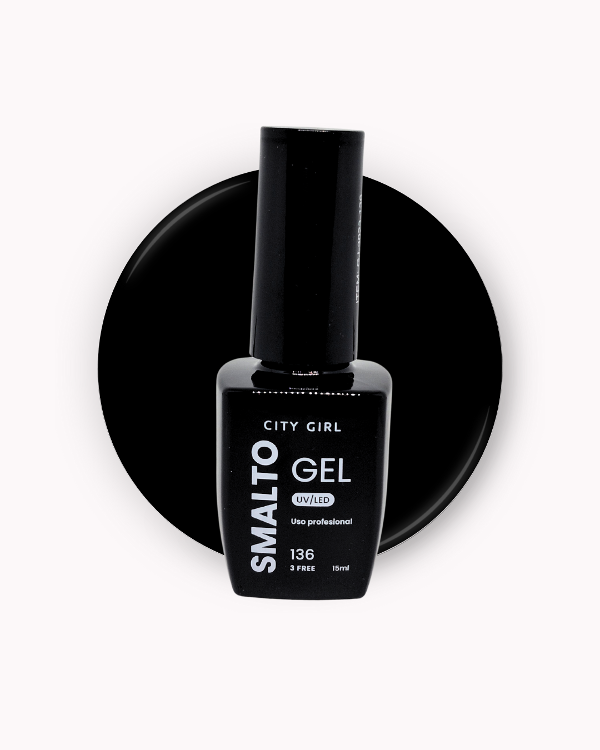 Producto - ESMALTE SEMI PERMANENTE CITY GIRL 15ML #136 NEGRO