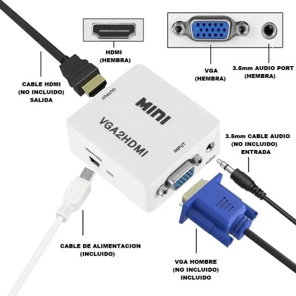Producto - Conversor VGA a HDMI
