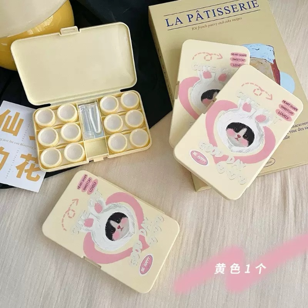 Producto - Estuche lentes de contacto para 6 pares (aplicador, pinza y botella)