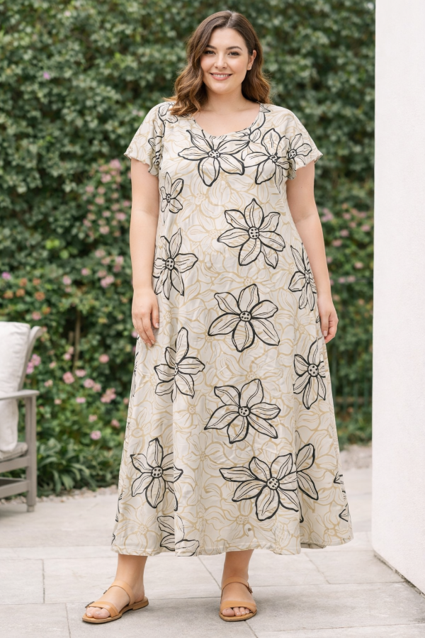 Producto - Vestido Fibrana Estampada Talle 5 y 6