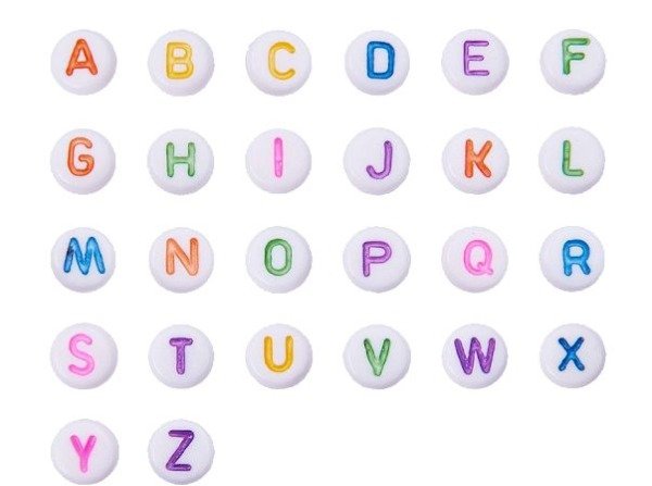 Producto - Pasantes de Letras Multicolor