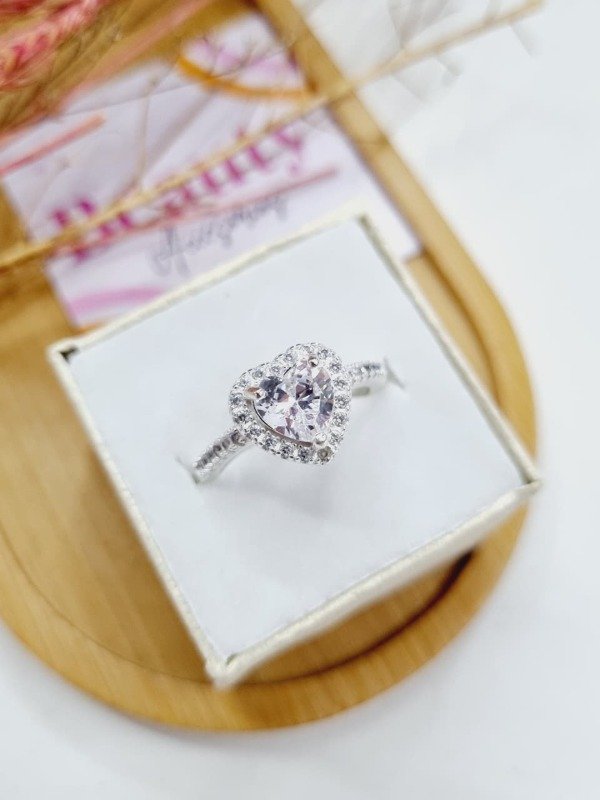 Producto - Anillo Corazon Blanco talle 18
