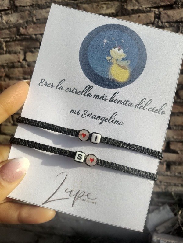 Producto - Pulseras para compartir inicales Evangeline