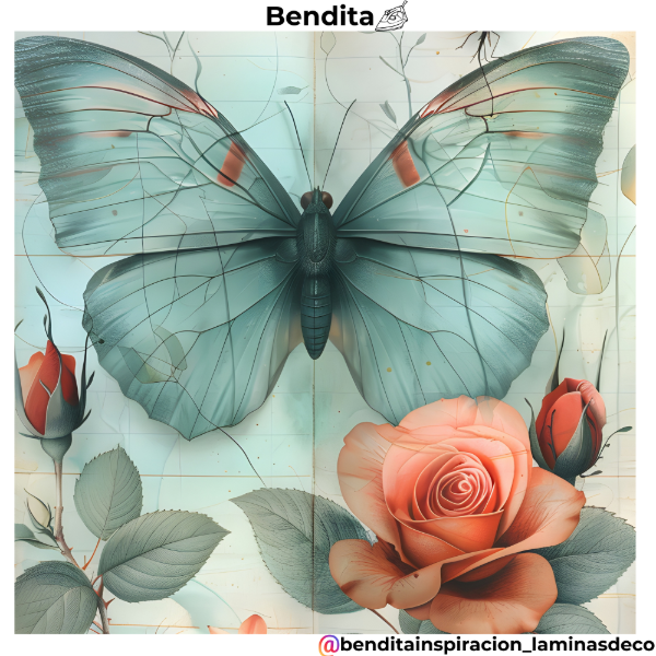 Producto - Bendita Plancha 348 Mariposa aqua