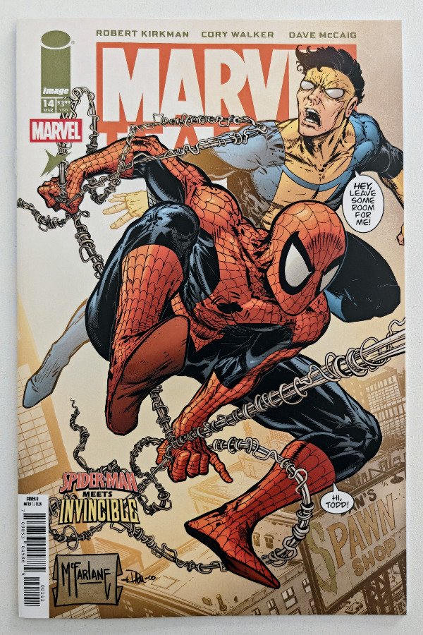 Producto - Marvel Team-Up #14 (2025) - Invincible y Spider-Man, variante por Todd McFarlane