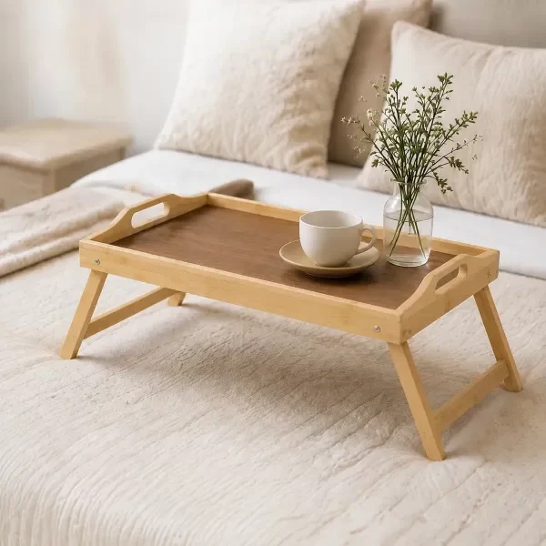 Producto - Bandeja De Cama Plegable Desayuno Madera Bambú