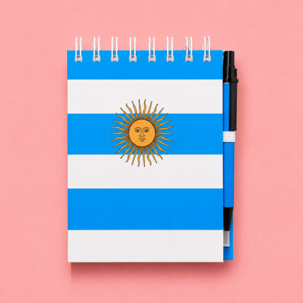 Producto - Anotador Argentina Bandera Clásica con Lapicera Ecológica