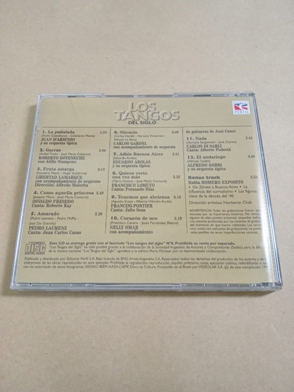 Producto - Los tangos del siglo #8 - Juan D'Arienzo - Perfil 1999 - 1