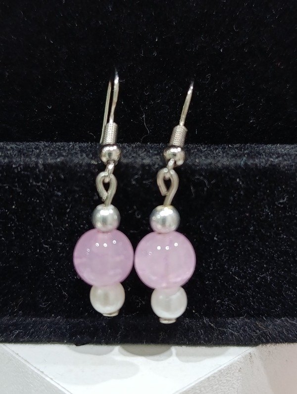 Producto - Aros cuarzo rosa