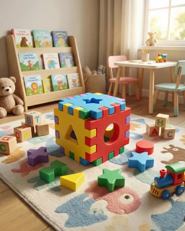 Producto - Cubo Didáctico de Encastre / Juego educativo de formas y colores
