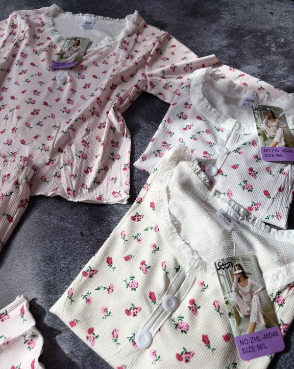 Producto - DOCENA - Pijama de dama morley floreado (camiseta + pantalon) - 3