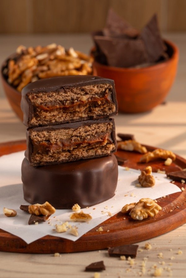 Producto - Alfajor Harina de Nuez, semiamargo