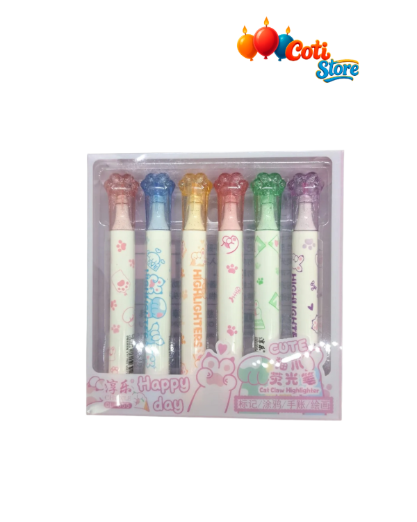Producto - Resaltador pata de gato x6u 13.2 cm