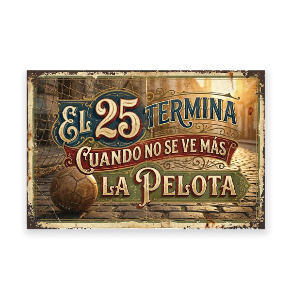 Producto - Chapa retro El 25 termina cuando...(Q/64)