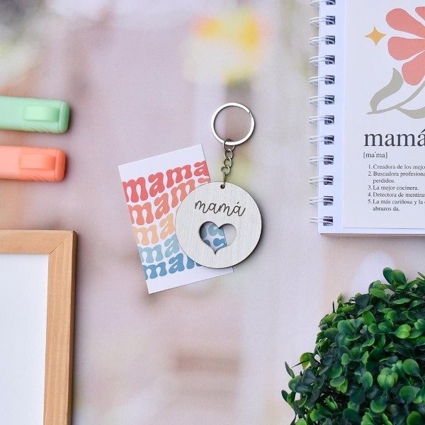 Producto - LLAVERO DE MADERA DIA DE LA MADRE