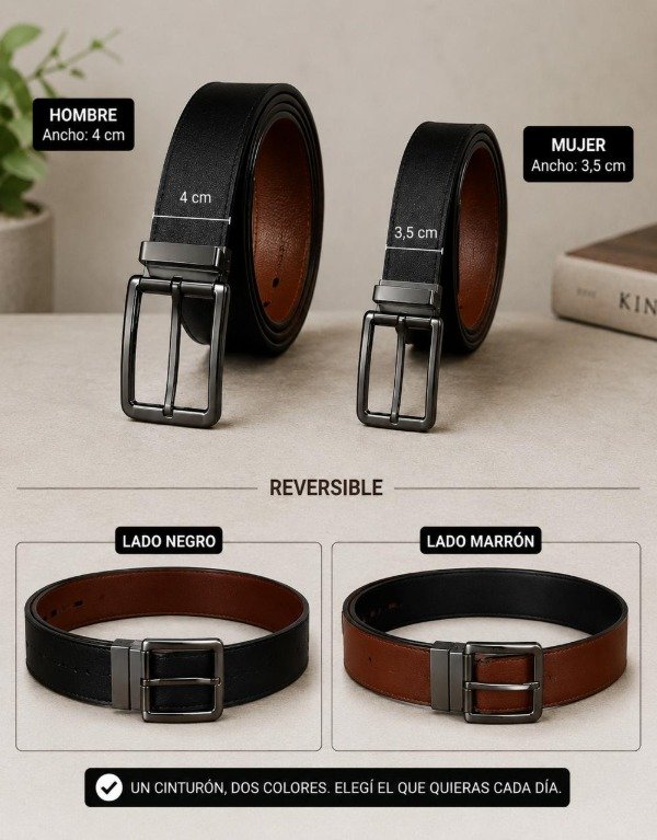Producto - Cinto reversible mujer - 1