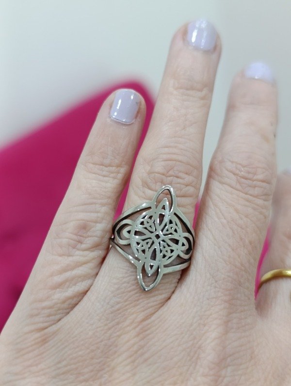 Producto - Anillo nudo de bruja acero - 2