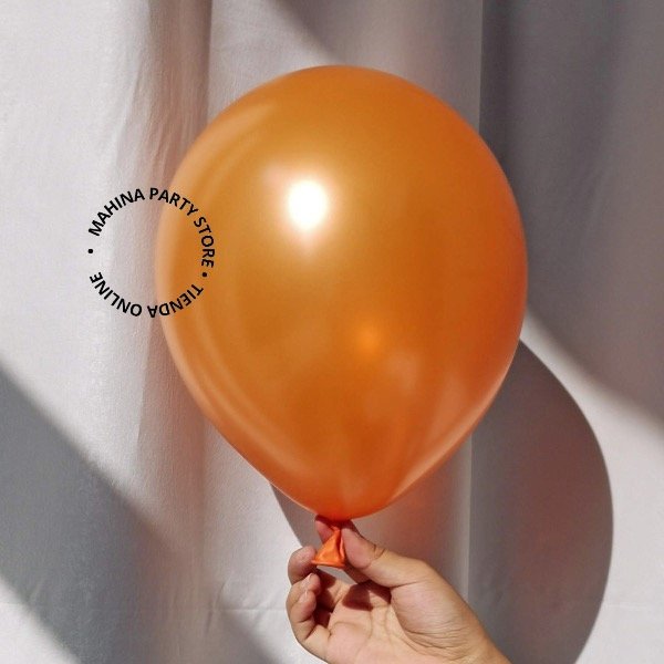 Producto - Globos de látex verde naranja perlado 10" x 25