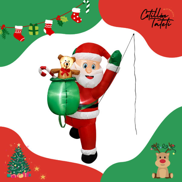 Producto - INFLABLE SANTA ESCALADOR 1,2 mts - 2 Leds