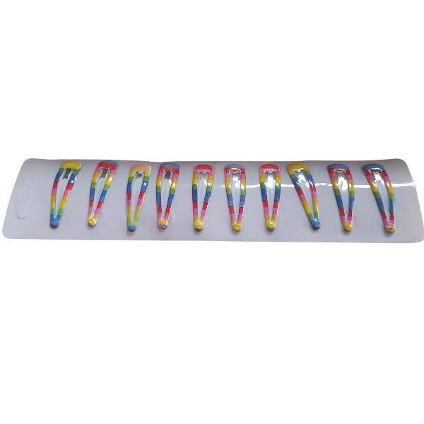Producto - Hebillas De Pelo Tic Tac Arcoiris Niña Mujer Pack X 10 unidades - 2