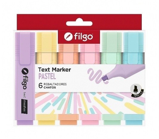 Producto - Resaltadores chatos x 6 filgo