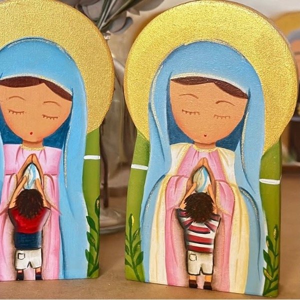 Producto - Virgen del Rugby de madera - Varios clubes