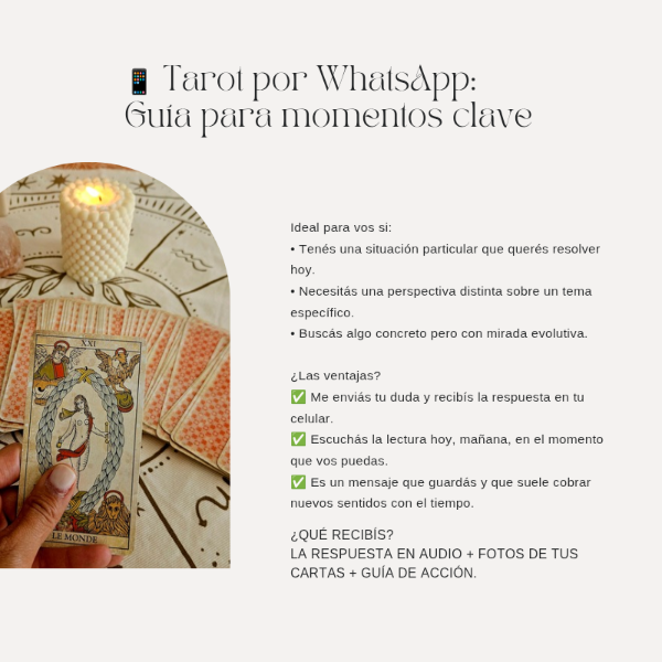 Producto - Tarot por whatsapp - Guia para momentos clave