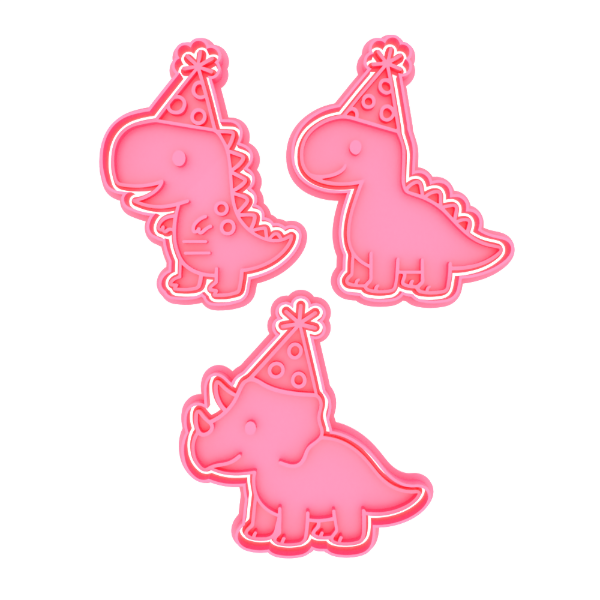 Producto - Cortante De Galletitas Set X3 Dinos Cumple