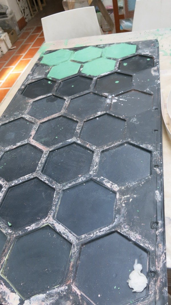 Producto - Molde termoformado revestimiento hexagonos