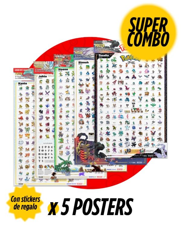 Producto - Combo x5 Posters Pokemon (a elección)