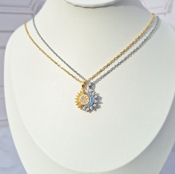 Producto - Collares Sol y Luna Turquesa