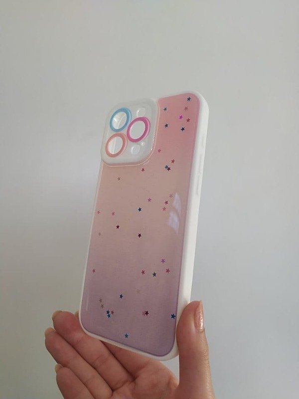 Producto - Case Brillos Estrella Fullcover Rosa