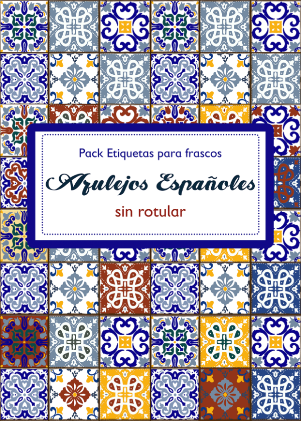 Producto - Pack Etiquetas descargables " Azulejos Españoles" sin rotular