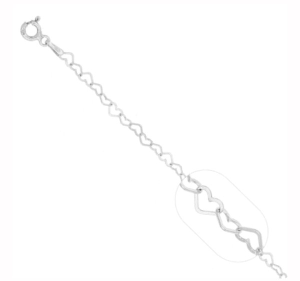 Producto - Pulsera Plata 925 - Corazones entrelazados