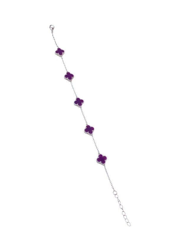 Producto - Pulsera Plata 925 Trébol amatista