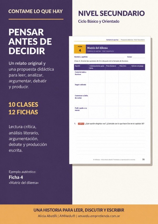 Producto - Lectura CONTAME LO QUE HAY - Cuento y Propuestas - 2