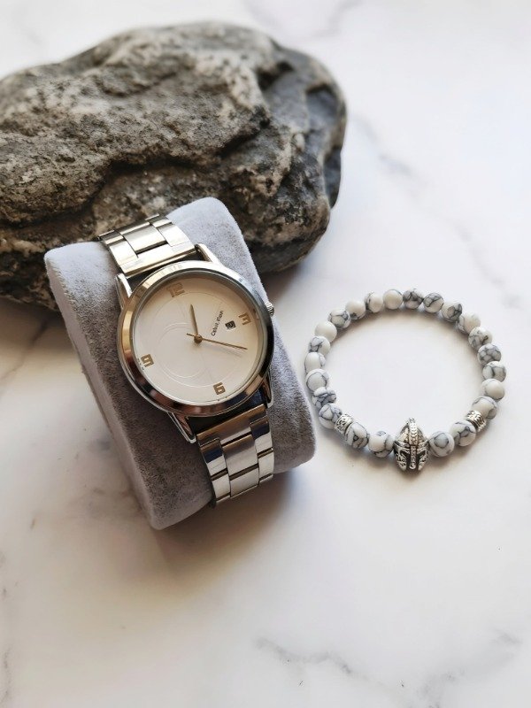 Producto - Reloj + Pulsera CK10 Blanco
