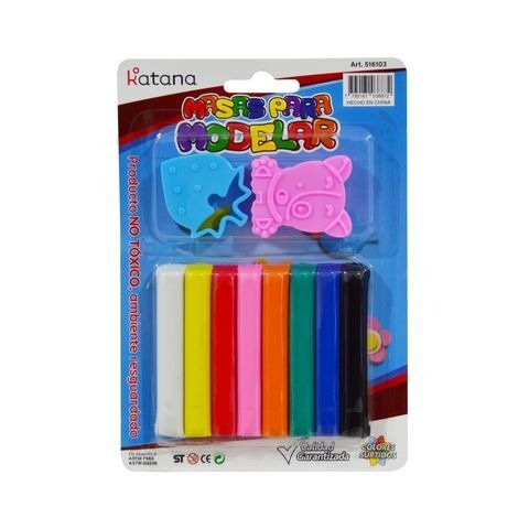 Producto - MASA PARA MODELAR X8 UNIDADES EN BLISTER 18.5X13CM