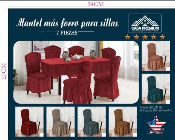 Producto - LINEA BLANCO Set x 7 mantel más fundas para sillas