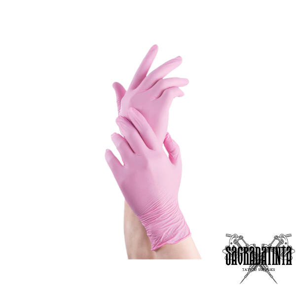 Producto - GUANTES DE NITRILO ROSA CAJA X100