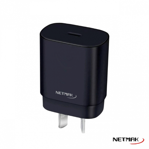 Producto - Cargador universal p/dispositivos USB-C -25W -black -Netmak (NM-CP5)