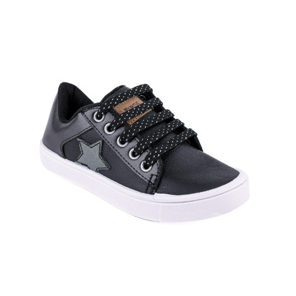 Producto - Zapa Kid Jr Cordon - Negro Estrella (por par)