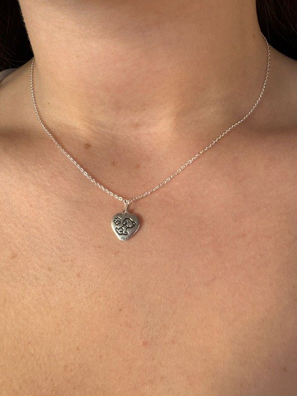Producto - Cadena PERRITO Y HUELLA - Plata 925
